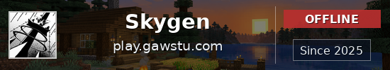 Skygen Minecraft server banner
