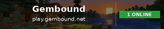 Gembound Minecraft server banner