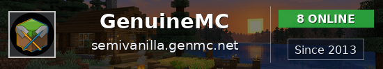 GenuineMC Minecraft server banner