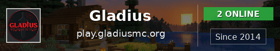 Gladius Minecraft server banner