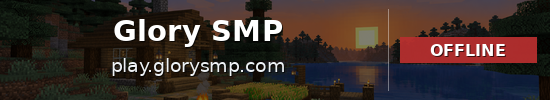 Glory SMP Minecraft server banner