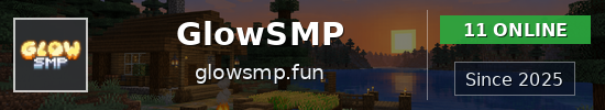 GlowSMP Minecraft server banner