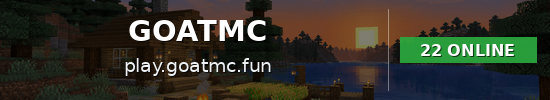 GOATMC Minecraft server banner
