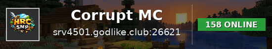 Corrupt MC Minecraft server banner