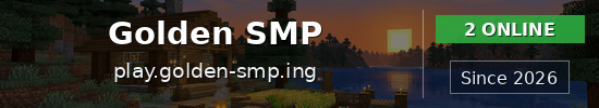 Golden SMP Minecraft server banner