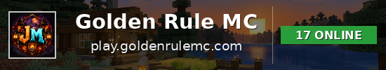 Golden Rule MC Minecraft server banner