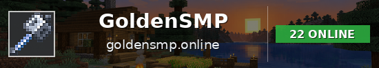 GoldenSMP Minecraft server banner