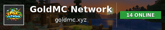GoldMC Network Minecraft server banner