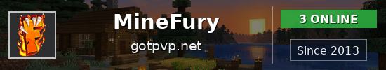 MineFury Minecraft server banner