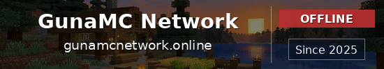 GunaMC Network Minecraft server banner