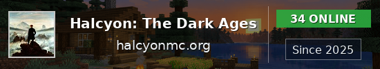 Halcyon: The Dark Ages Minecraft server banner