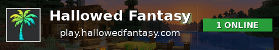 Hallowed Fantasy Minecraft server banner