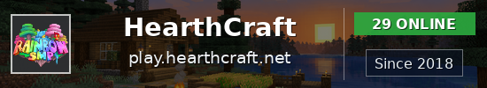 HearthCraft Minecraft server banner