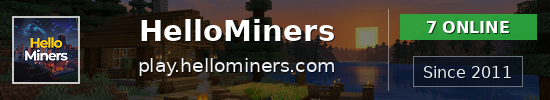 HelloMiners Minecraft server banner