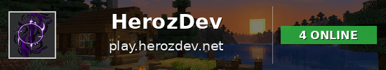 HerozDev Minecraft server banner