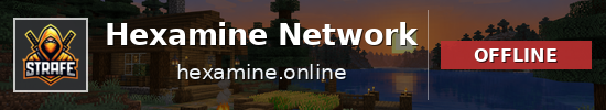 Hexamine Network Minecraft server banner