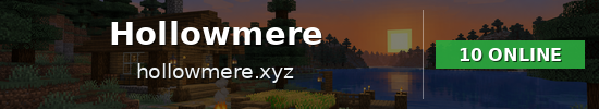Hollowmere Minecraft server banner