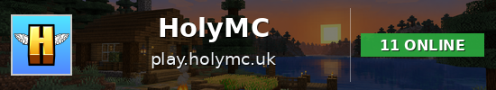 HolyMC Minecraft server banner
