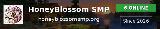 HoneyBlossom SMP Minecraft server banner