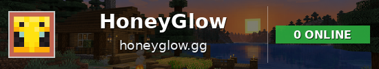 HoneyGlow Minecraft server banner
