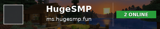 HugeSMP Minecraft server banner