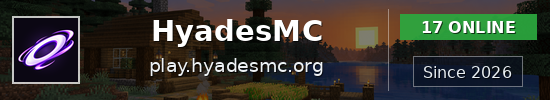 HyadesMC Minecraft server banner