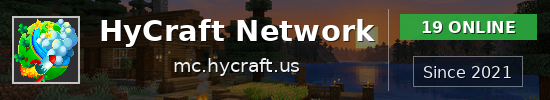HyCraft Network Minecraft server banner