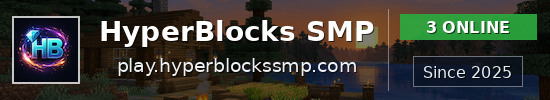 HyperBlocks SMP Minecraft server banner