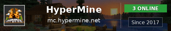 HyperMine Minecraft server banner