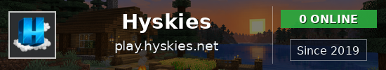 Hyskies Minecraft server banner