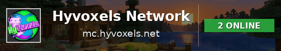 Hyvoxels Network Minecraft server banner