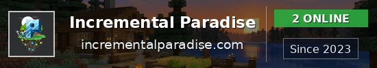 Incremental Paradise Minecraft server banner