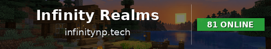 Infinity Realms Minecraft server banner