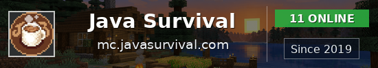 Java Survival Minecraft server banner