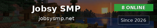Jobsy SMP Minecraft server banner