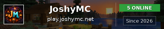 JoshyMC Minecraft server banner