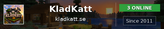 KladKatt Minecraft server banner