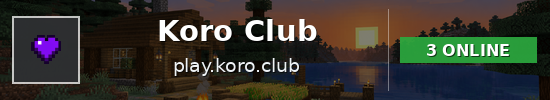 Koro Club Minecraft server banner
