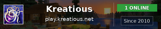 Kreatious Minecraft server banner