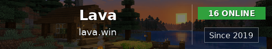 Lava Minecraft server banner