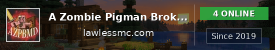 A Zombie Pigman Broke My Door Minecraft server banner
