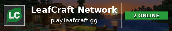 LeafCraft Network Minecraft server banner
