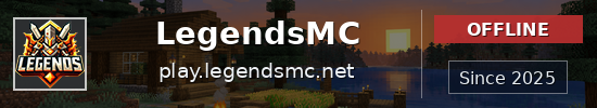 LegendsMC Minecraft server banner