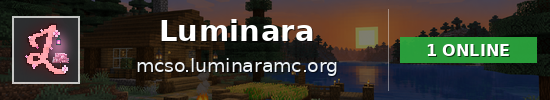 Luminara Minecraft server banner