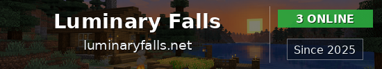 Luminary Falls Minecraft server banner