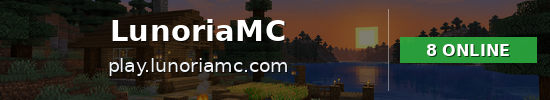 LunoriaMC Minecraft server banner