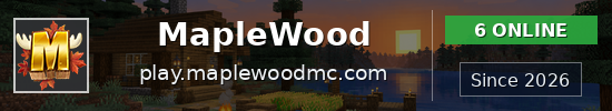 MapleWood Minecraft server banner