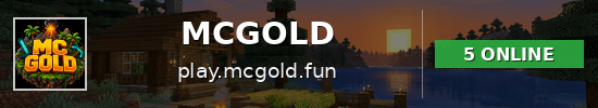 MCGOLD Minecraft server banner