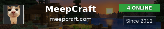 MeepCraft Minecraft server banner