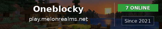 Oneblocky Minecraft server banner